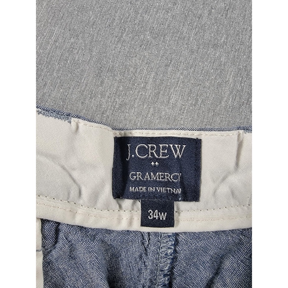 J. Crew Gramercy Shorts‎ Mens 34 Blue Anchor Chino Preppy Sailing Beach Casual - Picture 6 of 8
